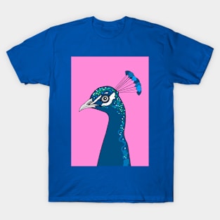 Peacock Portrait ( pink ) T-Shirt